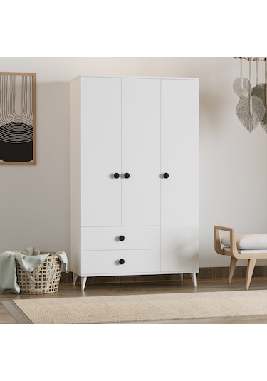 Opal 3 Kapaklı 2 Çekmeceli Gardırop