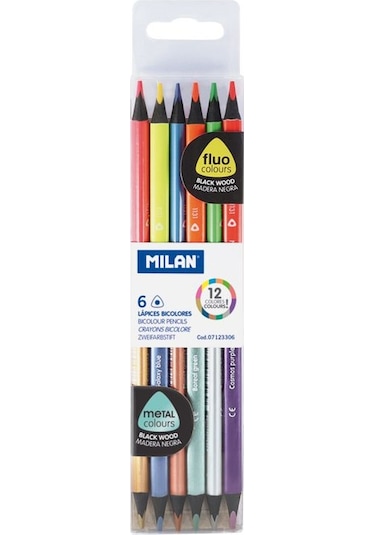 Mılan 07123306 Metalık Çift Uçlu Kuru Boya 6lı