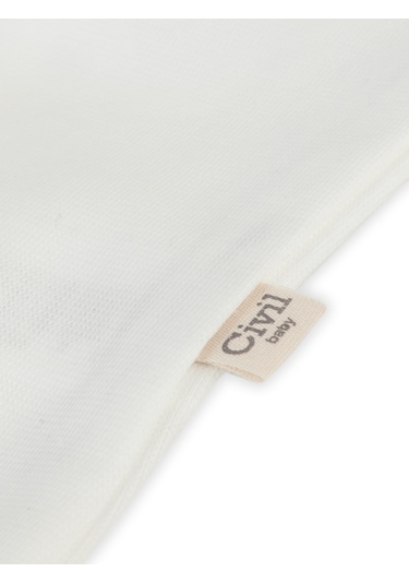 Civil Baby Organik 5 Li Sıfır Kol 1-3 Yaş Çıtçıtlı Badi - Ekru