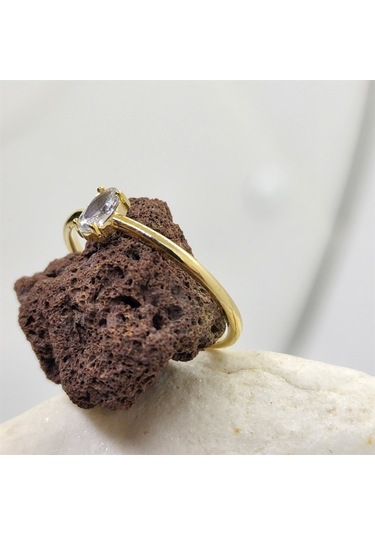 0.50Ct Oval Sade Minimal Pırlanta(Signty Taşlı)14 Ayar Altın Tekt 552950120