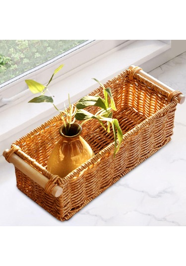 Suntek Magideal Taklit Rattan Sepetleri Depolama Sepeti Kutusu Ev Bar M