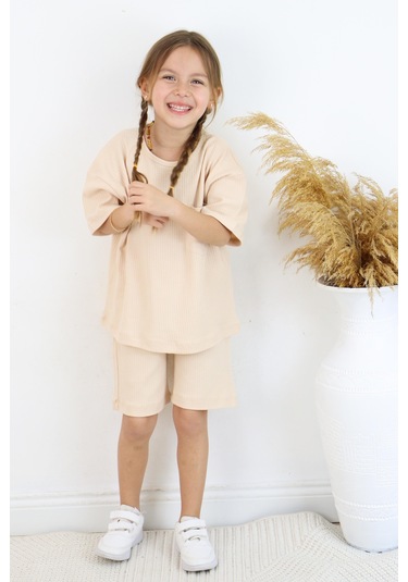 Raporlu İnterlok İkili Takım Krem