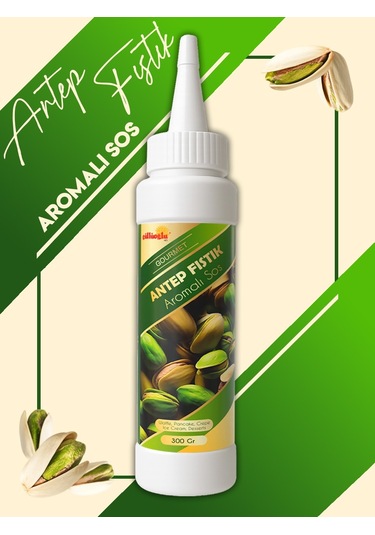 Antep Fıstıklı Sos- Waffle & Pankek & Tatlı & Dondurma Sos-300 Gr