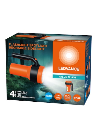 Ledvance Led Side 5w+3w 6500k 100-120-300lm Ip20 4 Farklı Mod Şar Siyah - Turuncu
