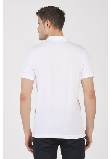 Classıc Pamuk Regular Comfort Erkek Polo Yaka Tişört Beyaz