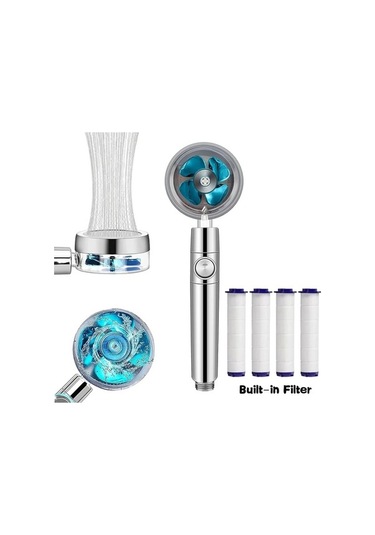 Maoyaya 360 Derece Dönen Turbo Fan Duş Başlığı Yüksek Basınçlı Çok Renkli Çok Renkli