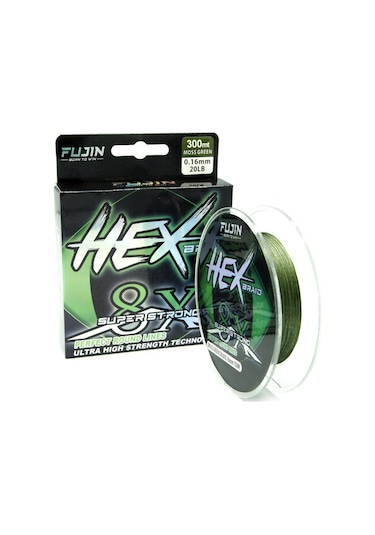 Fujin Hex Braid 8x 300mt Moss Green Pe İp Misina 1