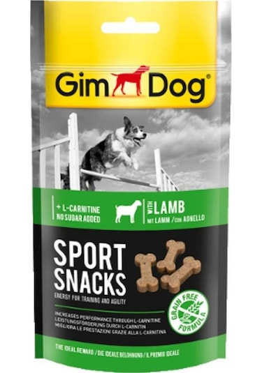 Gimdog Sportsnacks Kuzu ve L-Carnitinli Köpek Ödül Tableti 60 G