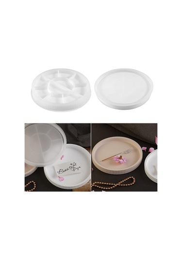 Silikon Tepsi Kalıbı Yuvarlak Dıy Reçine Yuvarlak Tepsi Kalıbı Silikon Kalıplar