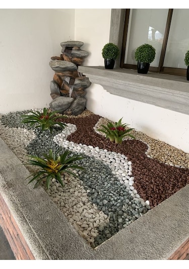 T-May Granit Taşı - Bahçe Süsü, Ve Akvaryum Dekorasyonu Için Dere Çakılı 15 Kg 1-2 Cm