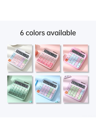Tenfowee Güneş Enerjili Renkli Hesap Makinesi - Aaa Pil Hariç Beyaz