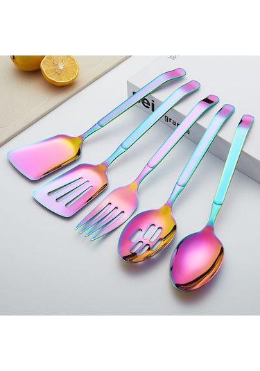 5 Parça Yemek Takımı Çatal Bıçak Takımı Gümüş Diğer