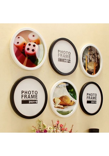 Sones Duvara Monte Yuvarlak Fotoğraf Çerçevesi Asılı Yaratıcı Hediyeler Ev Dekorasyonu Ahşap Tabanlı Fotoğraf Çerçevesi Tutucu, Boyut: 10 İnç Siyah