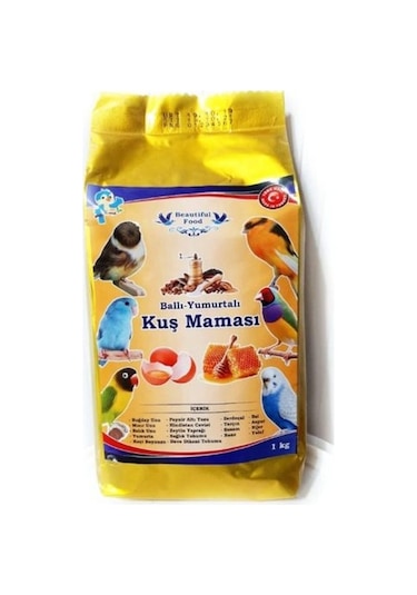 Beautiful Food Ballı Yumurtalı Kuş Maması Kuş Yemi 1kg