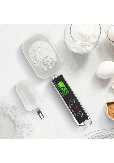 Willowhaven Siyah 1 Adet Dijital Ölçüm Kaşığı Terazisi, 0.01g-500g Hassas Paslanmaz Çelik Mutfak Aleti