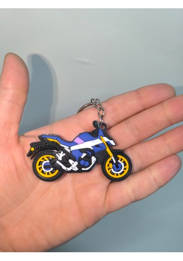 Silikon Kaliteli Motosiklet Anahtarlığı Esnek, Dayanıklı Ve Şık Tasarım Lacivert