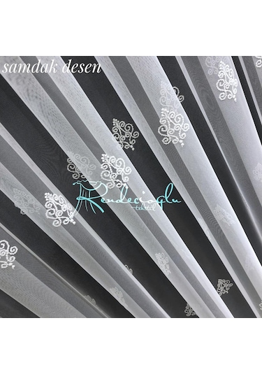 Tül Perde Kırışmaz Grek Zemin Serpme Işleme 2 Farklı Desen Çok Renkli