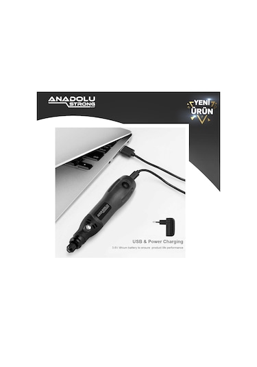 Anadolustrong 3 Kademeli Şarjlı Mini Taşlama Gravür Dremel Seti