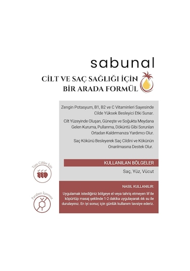 Sabunal Nar Sabunu - Cilt ve Saç Bakım Sabunu 100 G