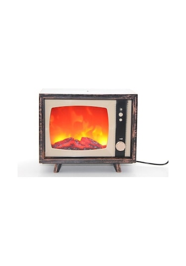 Tv Tasarımlı Ledli Şömine Lamba
