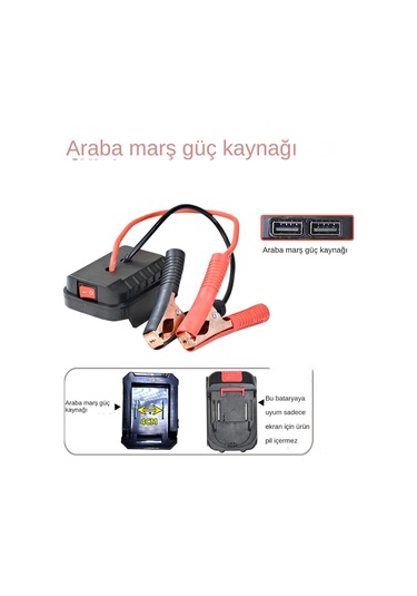 Yunboo Kışlık Araba Acil Başlatma Gücü - Çift Usb Multifonksiyonlu Li-pil Başlatıcı Siyah Çanta
