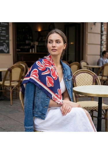 Modern Touch Desen 70 70cm Bandana/fular Çok Renkli