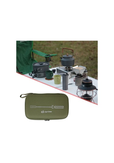 Homyl Açık Hava Kamp Gaz Meşalesi Saklama Koyu-yeşil Koyu Yeşil