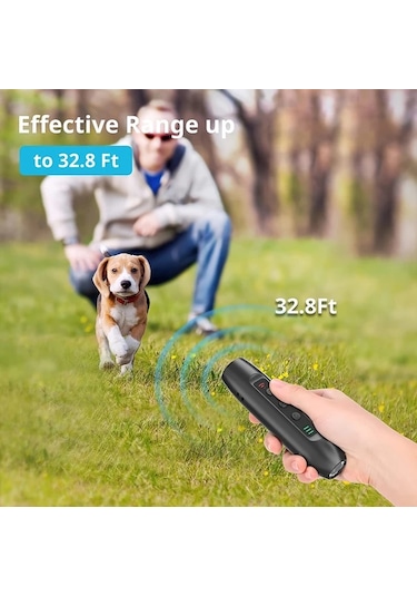 Willowhaven Siyah Usb Şarjlı Ses Dalgası Teknolojili Köpek Eğitim Cihazı Titreşim Ve Flaş Işık Modları