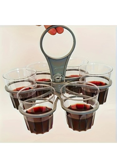 Cordial Katlanır Taşınabilir Döner Plastik Bardak Askısı, Kamp Ve Partiler İçin 88'lik Dayanıklı İçecek Rafı, Hediye Seçeneği. Rastgele Renk