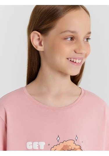 Mark Formelle Çocuk Pijama Takımı Pantolonlu Pamuk 420753615 Pembe