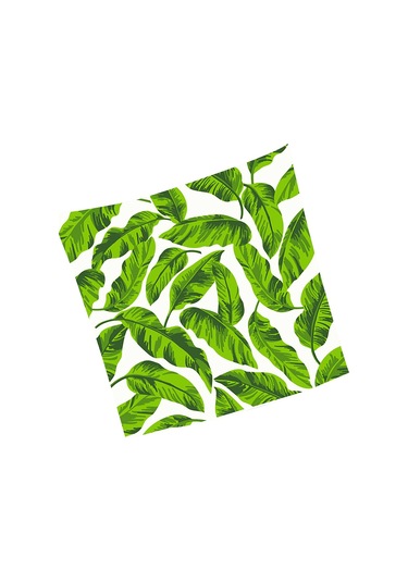 Suntek Tropikal Bitki Baskılı Masa Örtüsü Çiçek Kare-13