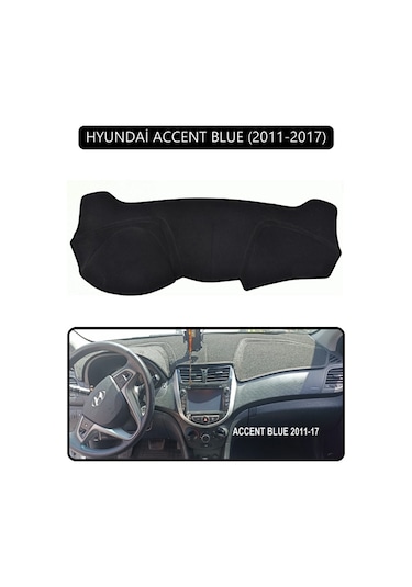 Hyundai Accent Blue 2011-2017torpido Koruma Halısı Siyah Kenar