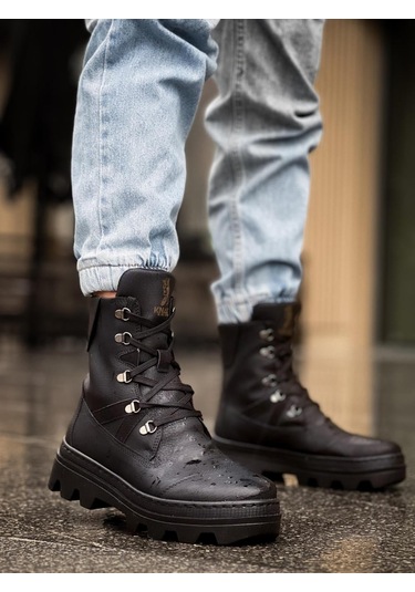 Knack Erkek Spor Bot B14 Siyah Siyah Taban Siyah Siyah Taban