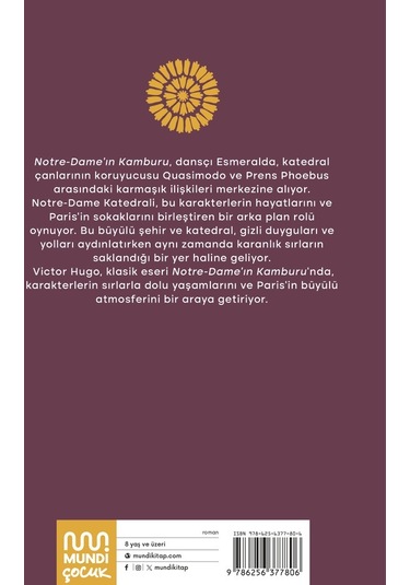 Notre - Dame'ın Kamburu-Kısaltılmış Metin - Çocuk Klasikleri - Victor Hugo - Mundi