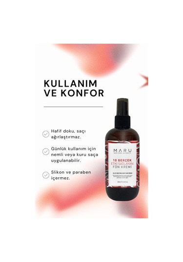 Maru Yıpranmış Saçlar Için 10 Etkili Saç Bakım Spreyi 250 ML