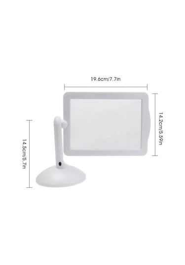 Suofeng Büyük Led Aydınlatmalı Okuma Büyüteci - 360 Derece Dönebilir 3x Büyütme Beyaz