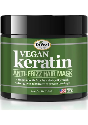 Difeel Vegan Keratin Kabarma Karşıtı Saç Maskesi 340 G