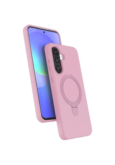 Samsung Galaxy Uyumlu A37 5g Regal Magsafe Standlı Kapak - Açık Pembe