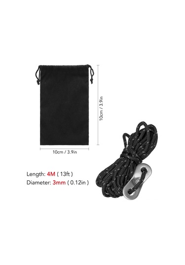 Neevoyu 6'lı Kırmızı Çadır Teli Seti: Alüminyum Akıllı Kilit, 4m Dayanıklı Tel, Taşıma Çantası İle Camping Aksesuarı Kırmızı