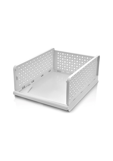 Decorev Organizer 3 Katlı Kayar Raf Beyaz