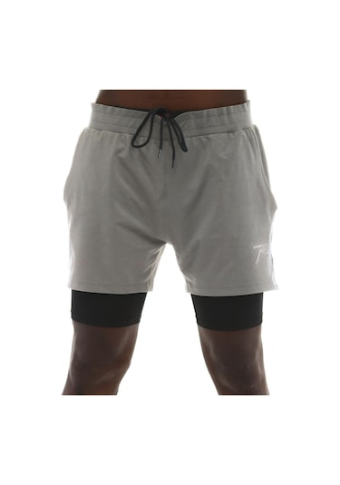 Erkek Taytlı Spor Şort Pan Siyah 001