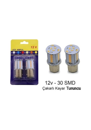 Carub Stop Çakar Turuncu Çakarlı - Kayar 30 Led 2 Adet