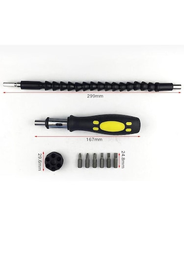 Suntek Çok Fonksiyonlu Tornavida Esnek Mil Vida Uçları Ve