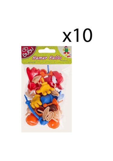 Bubu Oyun Hamuru Aksesuarı Vücut Parçaları 26 Parça 10 Paket Çok Renkli