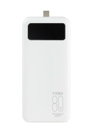 Powerway TX80 Siyah Ekstra Kablolu 80.000 mAh Kamp Powerbank