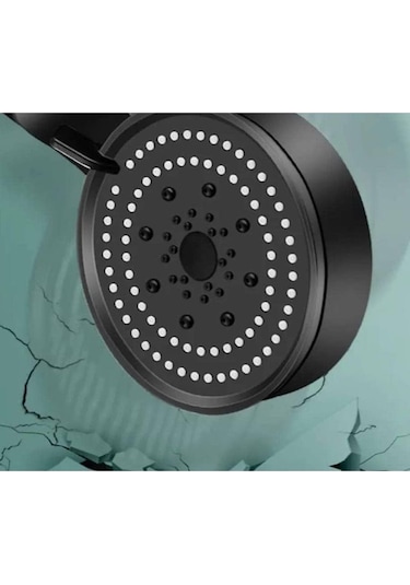 Turbo Duş Başlığı, Yüksek Basınçlı El Duşu, 5 Fonksiyonlu Duş Başlığı Siyah