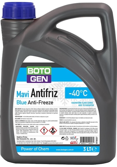 Botogen Antifriz Mavi -40 C 3 L