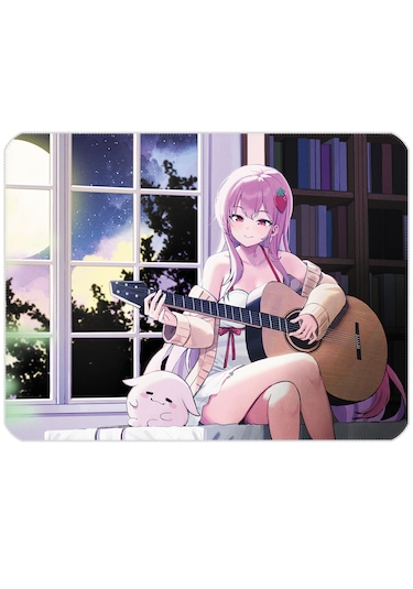 İlyuka 40x30cm Gaming Oyuncu Mousepad Anime Guitar Girl Mp254030