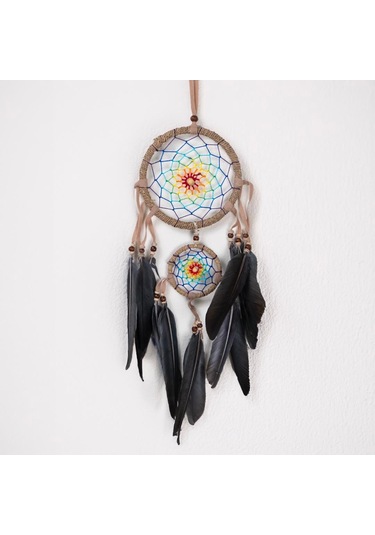 Ruhun Çemberi Mandala Temalı Renkli Düş Kapanı Dream Catcher