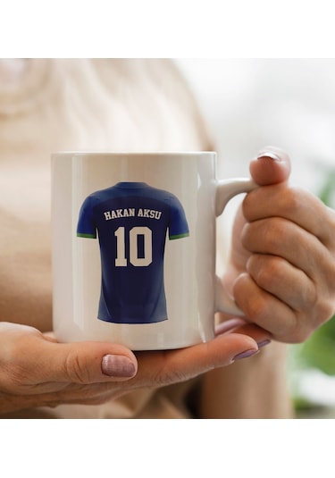 Bk Gift Kişiye Özel İsimli Taraftar Beyaz Kupa Bardak-15, Arkadaşa Hediye, Doğum Günü Hediyesi Kobitmeyencom29997 Bk Gift